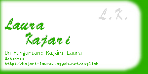 laura kajari business card