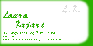 laura kajari business card